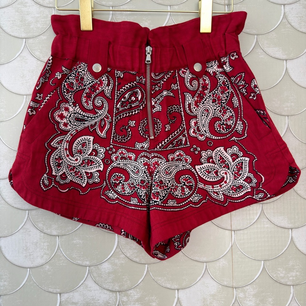 SEA New York Paisley Print Women Shorts - Red